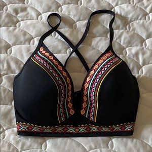 Aztec print underwire swim top